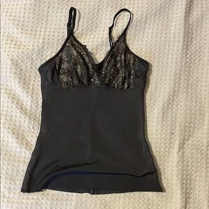Ruby Ribbon Black Second Skin Lace Cami